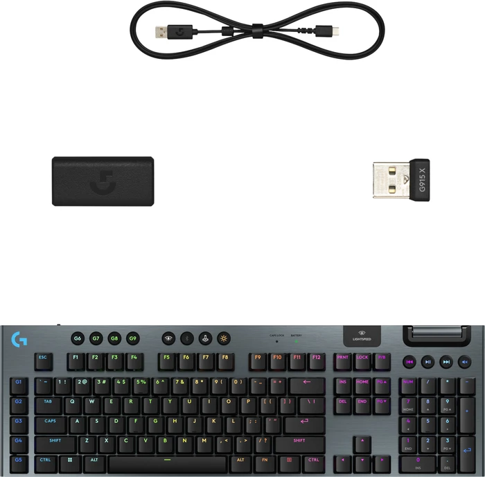 Thumbnail 9 de Logitech G915 X Lightspeed Wireless Gaming-Tastatur Qwertz Schwarz – GL Tactile, kabellos
