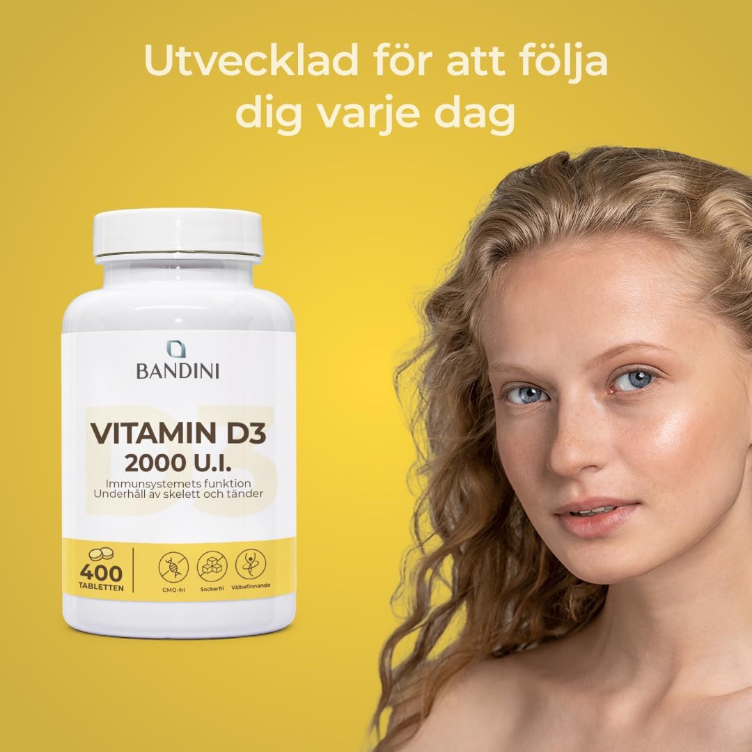 Thumbnail 2 de BANDINI Vitamin D 2000 IU – veganska D3-tabletter, 50 µg, 400-pack