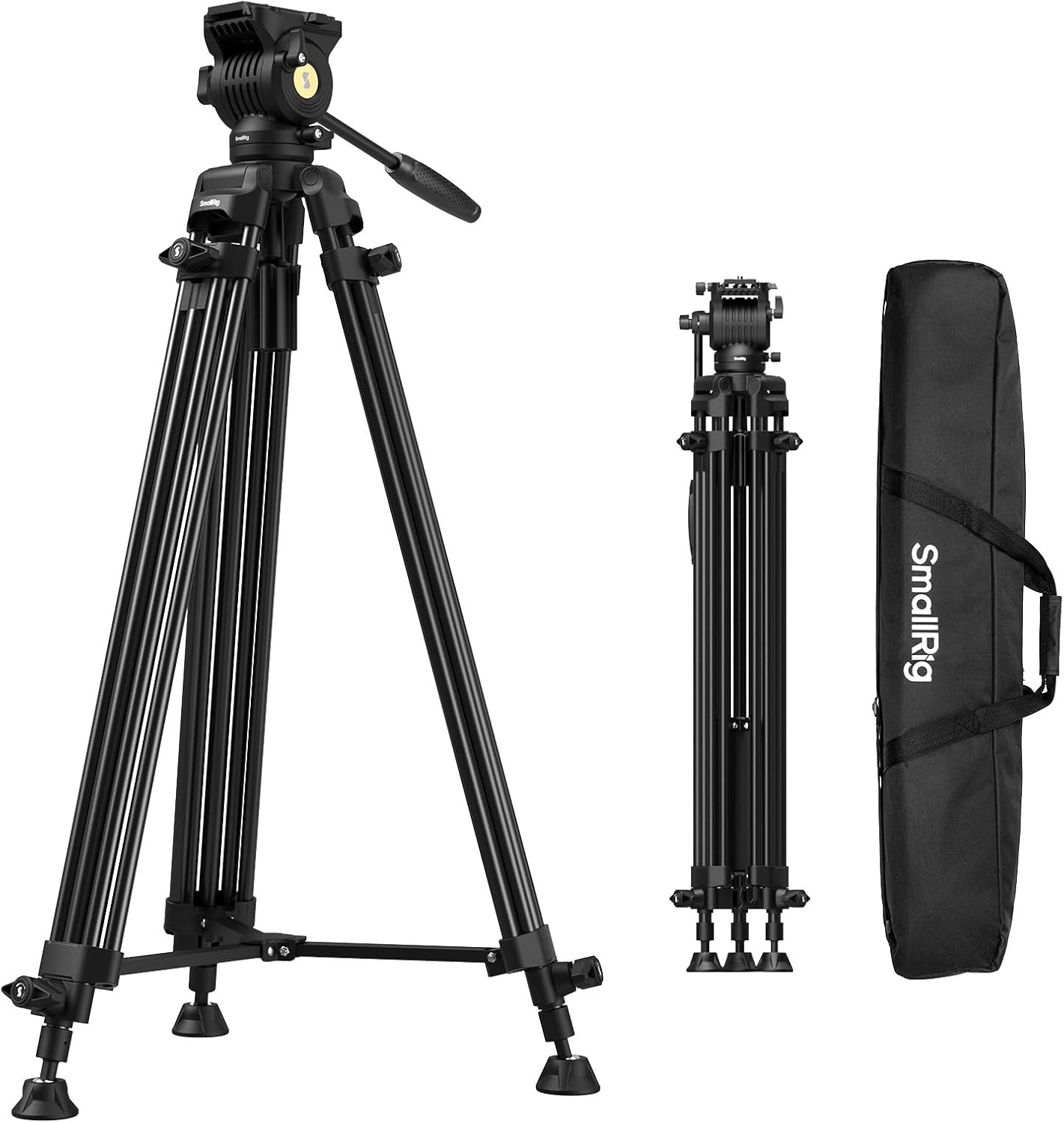 Detalle de SMALLRIG 73''/186 cm Trépied Vidéo Robuste en Alliage d'Aluminium AD-14