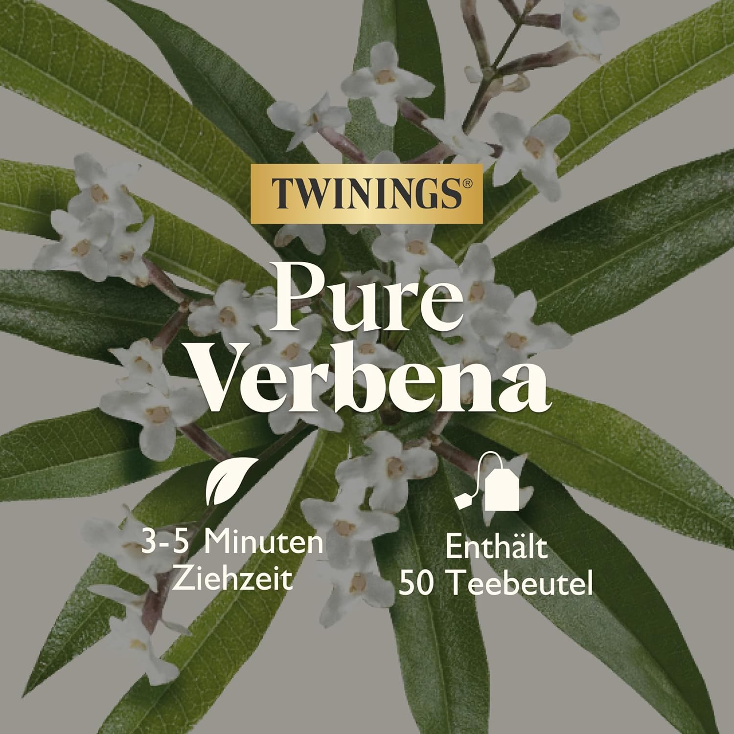 Detalle de Twinings Kräutertee mit Eisenkraut PURE VERBENA – Aromatischer Tee im Beutel (50 Stk., 75 g)