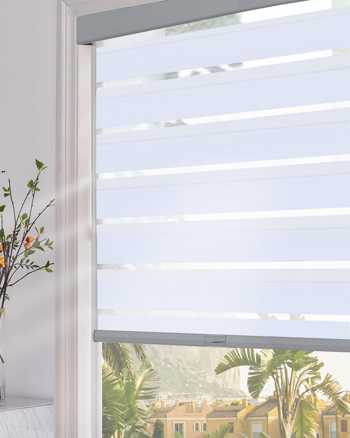 Detalle 2 de Persilux Zebra Blinds 28" x 72" Blackout Window Shades 🪟