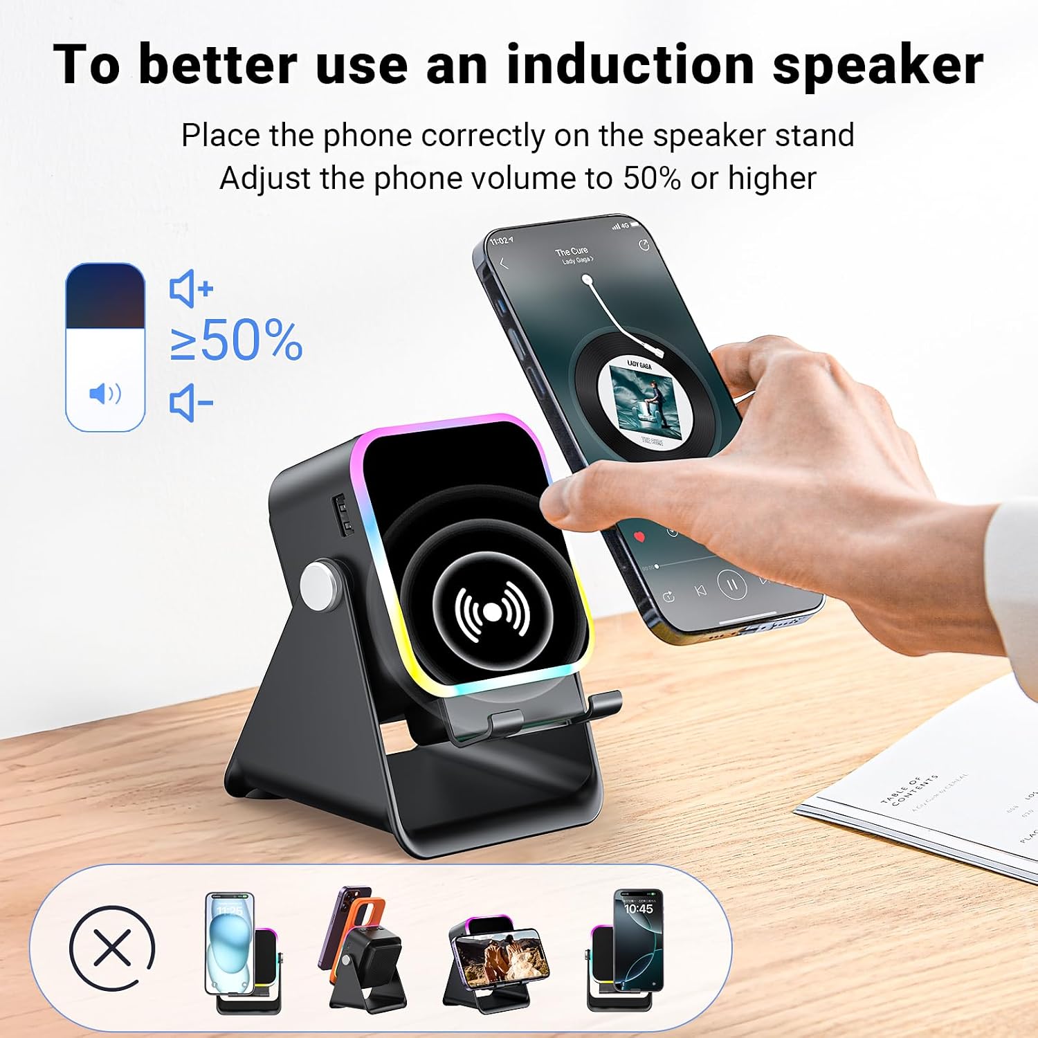 Thumbnail 6 de Induction Speaker 5-in-1 Wireless Stand