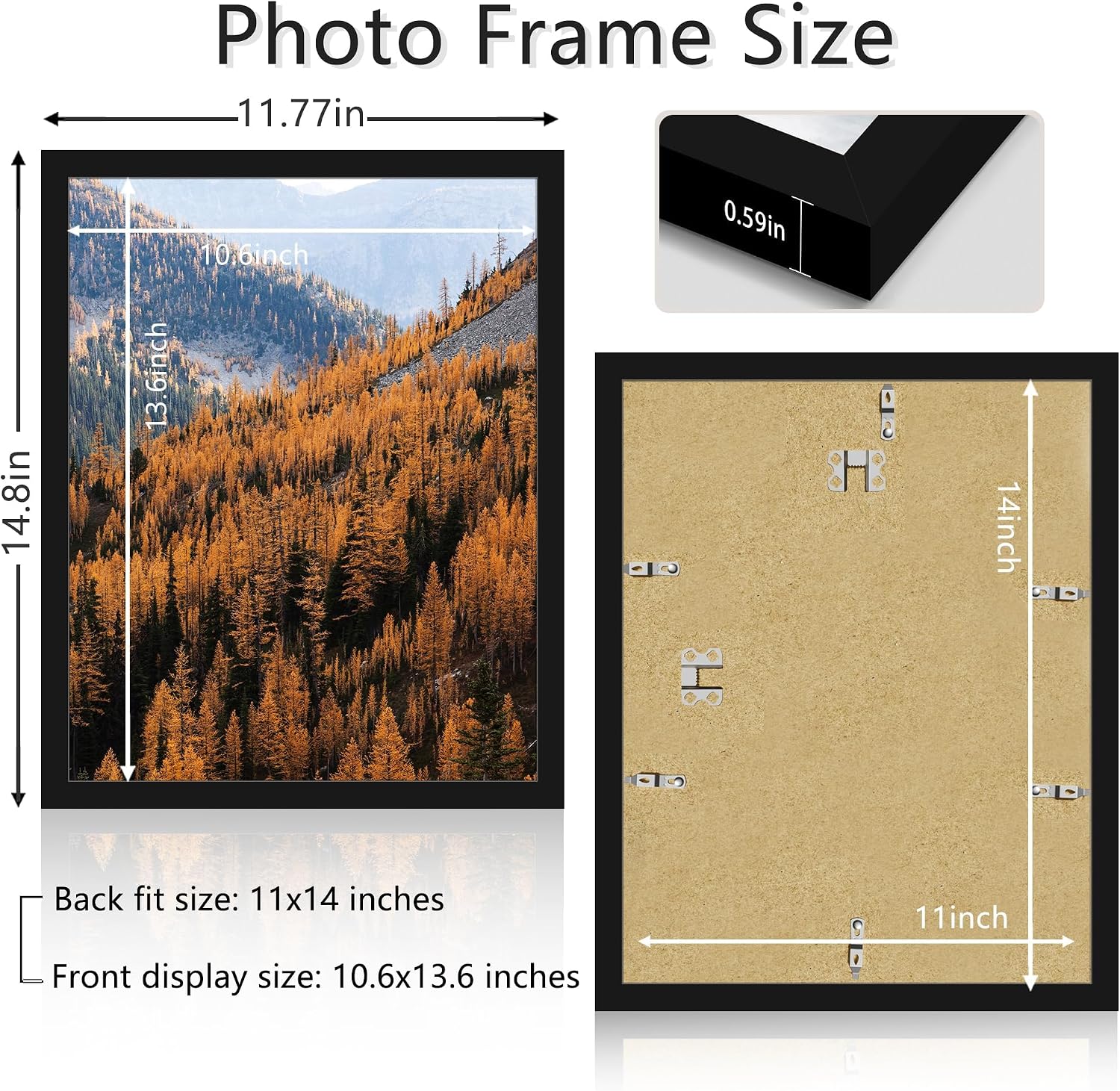Detalle 2 de Picrit 11x14 Picture Frame Black