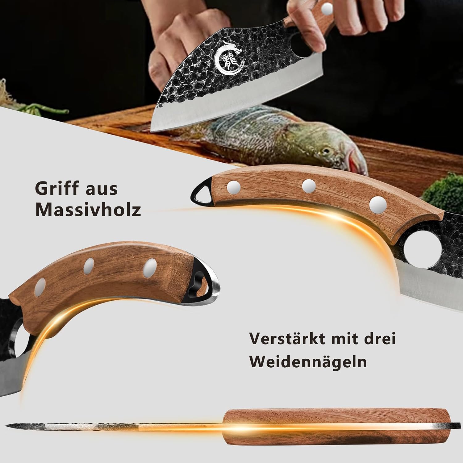 Thumbnail 4 de Plys Cuchillo de Chef Japonés con Funda de Cuero 🍣