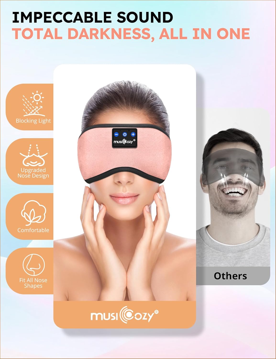 Thumbnail 4 de MUSICOZY Sleep Headphones Bluetooth 5.4 Headband with Built-In Eye Mask