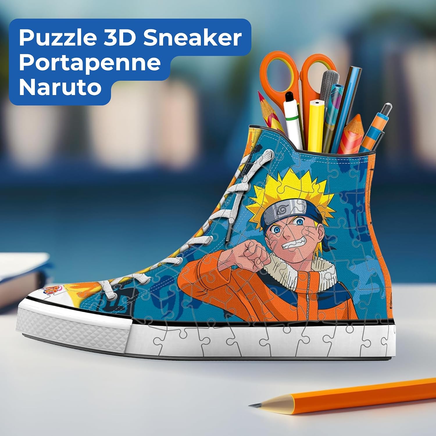 Thumbnail 2 de Ravensburger Puzzle 3D Portapenne Sneaker Naruto – 112 pezzi, modello da costruire