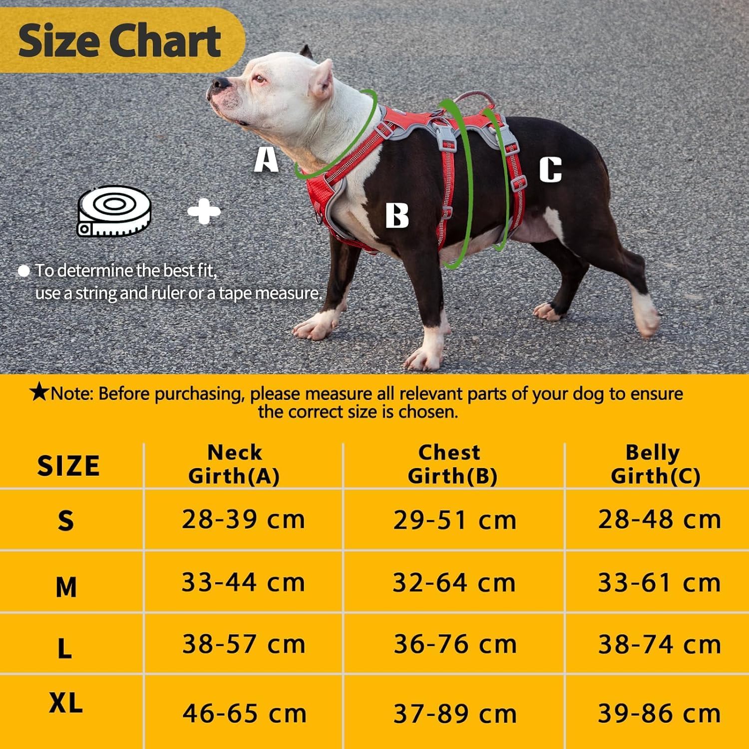 Thumbnail 1 de Huntboo Escape Proof Dog Harness (Medium) – Anti-Pull, Reflective, Adjustable with Handle (Red, Size S)
