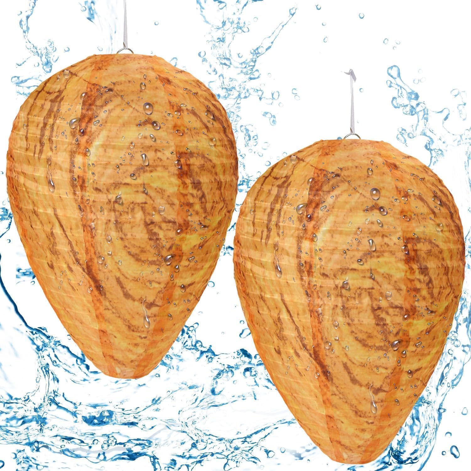 Detalle de Fmalra Wespennest Attrappe – 100% wasserdichtes Wespenfalle-Set für Outdoor
