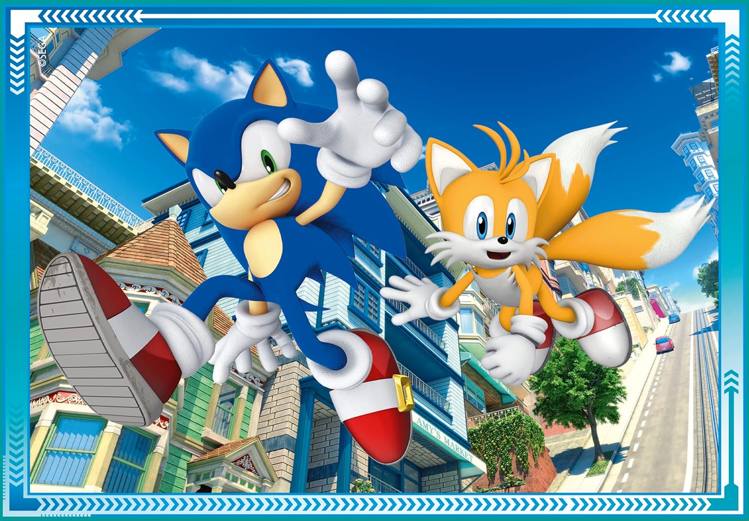 Detalle 2 de Clementoni Supercolor Puzzle 4 In 1 – Sonic | 12/16/20/24 Teile, ab 3 Jahren