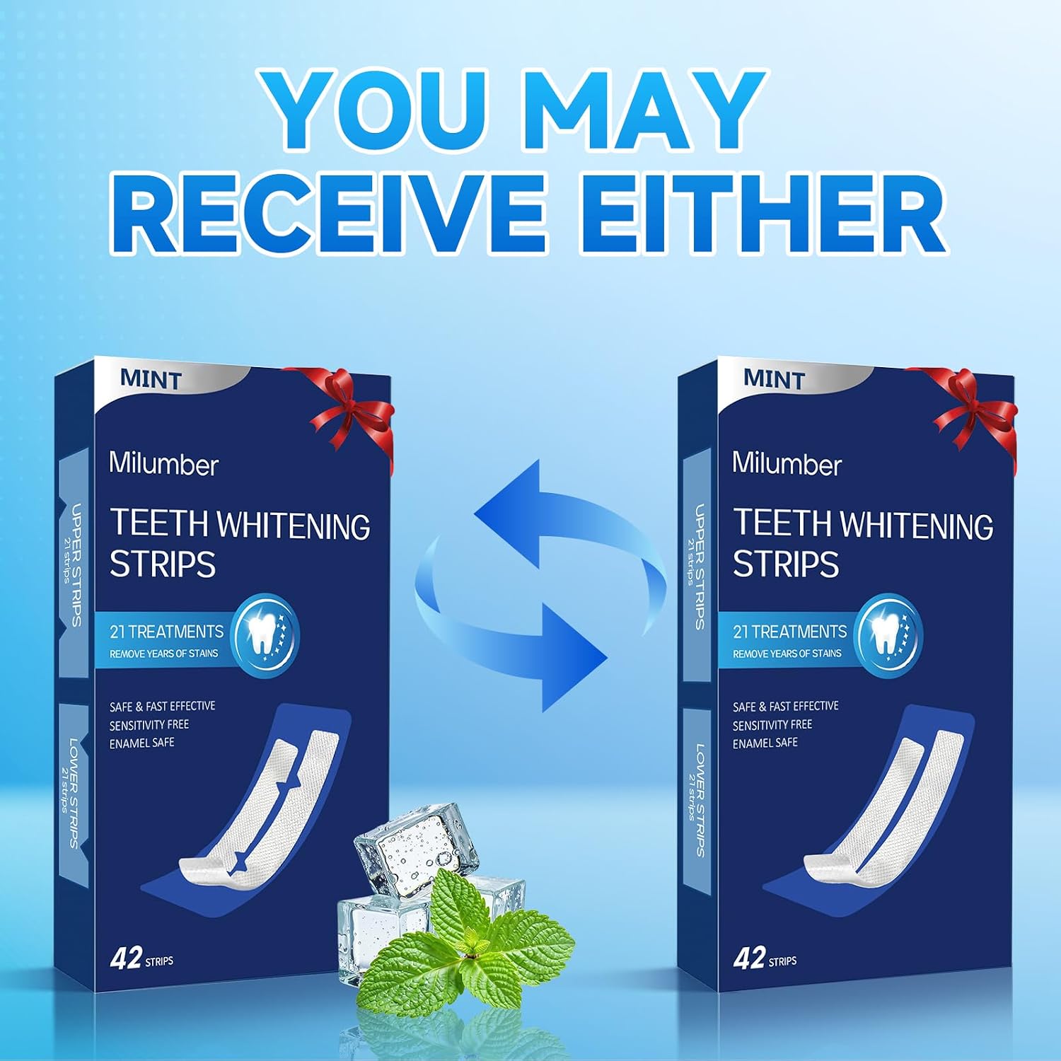 Detalle 2 de Milumber Teeth Whitening Strips 42 pack 🦷