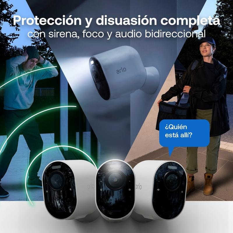 Thumbnail 2 de Arlo Pro VMC4270P 2K: Cámara IP exterior con visión nocturna en color y audio bidireccional