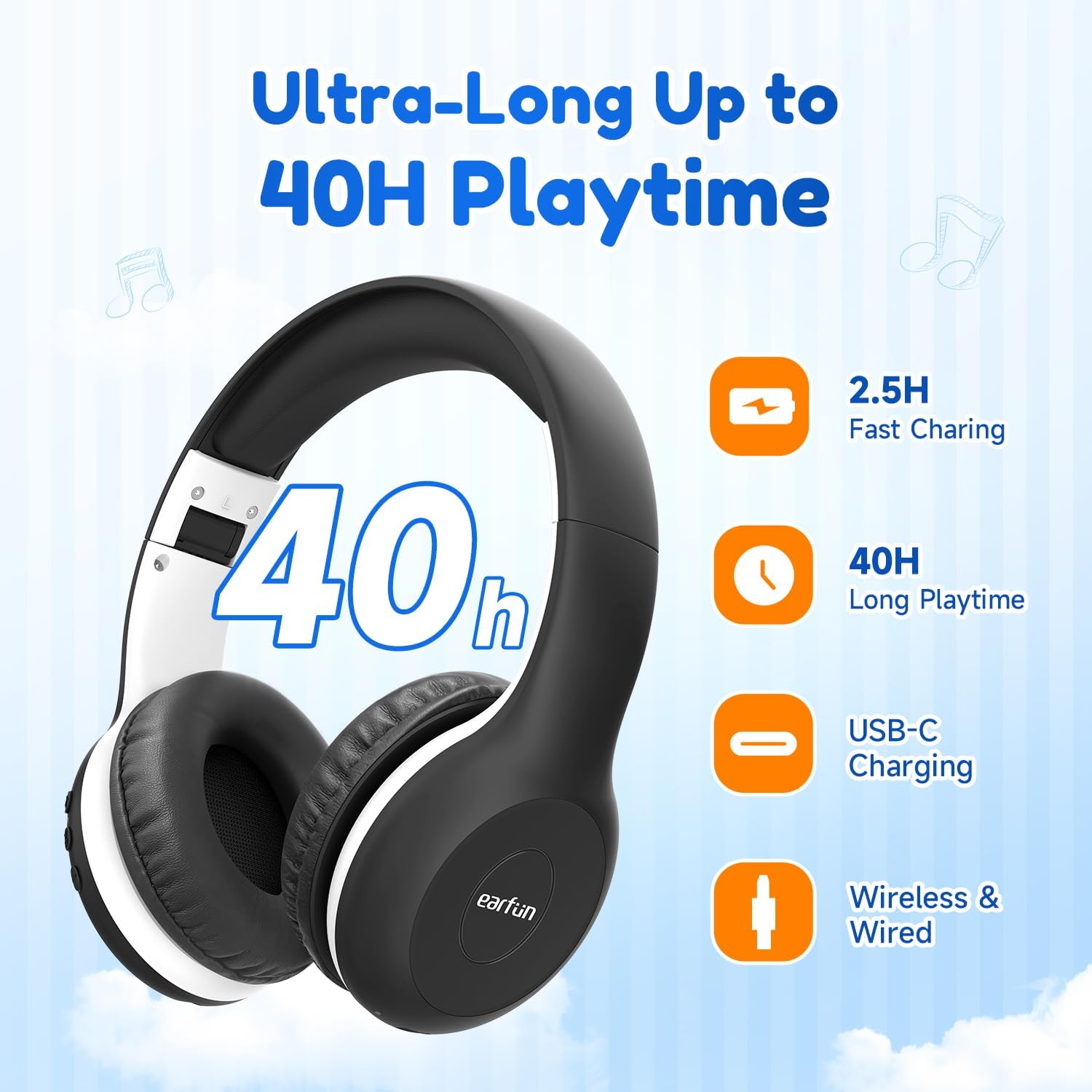 Thumbnail 5 de EarFun Kinder Bluetooth Kopfhörer 85/94 dB