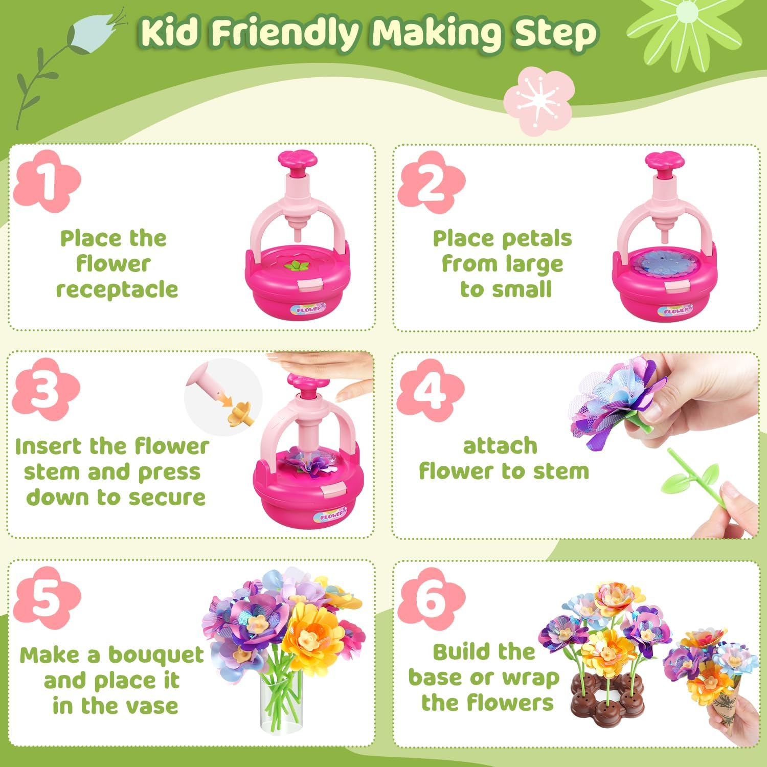 Detalle de TingingYuli Rose 💐 Manualidades para niños 4-8 años