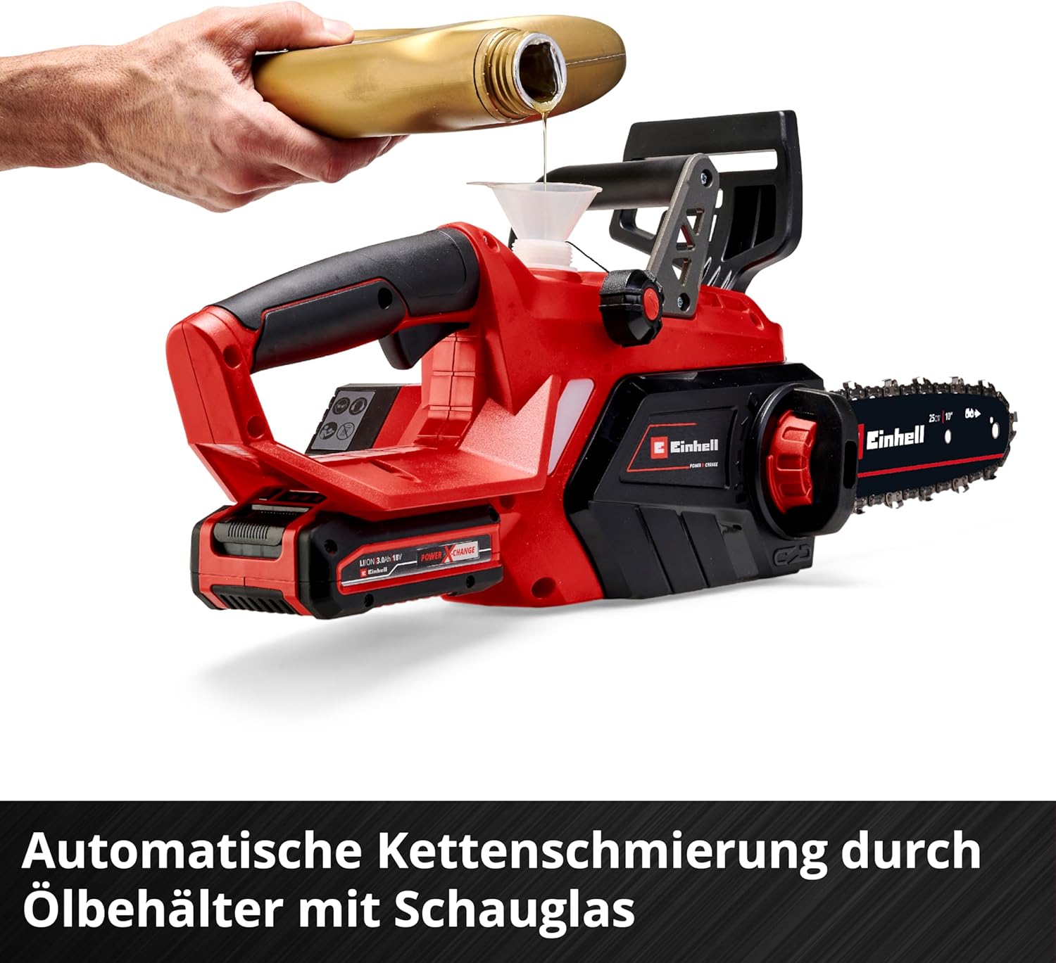 Thumbnail 6 de Einhell GE-LC 18 Li-Solo Power X-Change Kettensäge – kompakte Akku-Kettensäge mit 25 cm Schwert