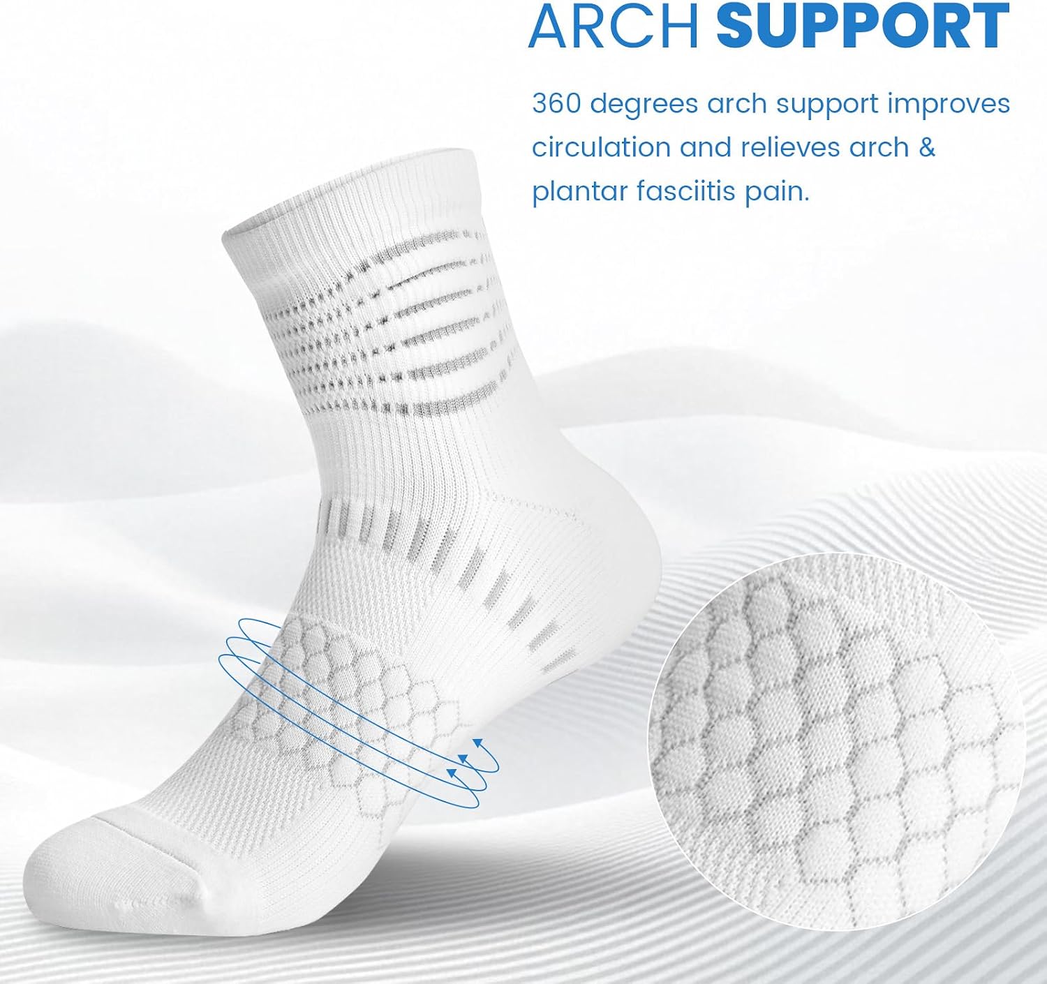 Detalle 2 de IRAMY IRCS001-CA Ankle Compression Socks, Cushioned Athletic Design