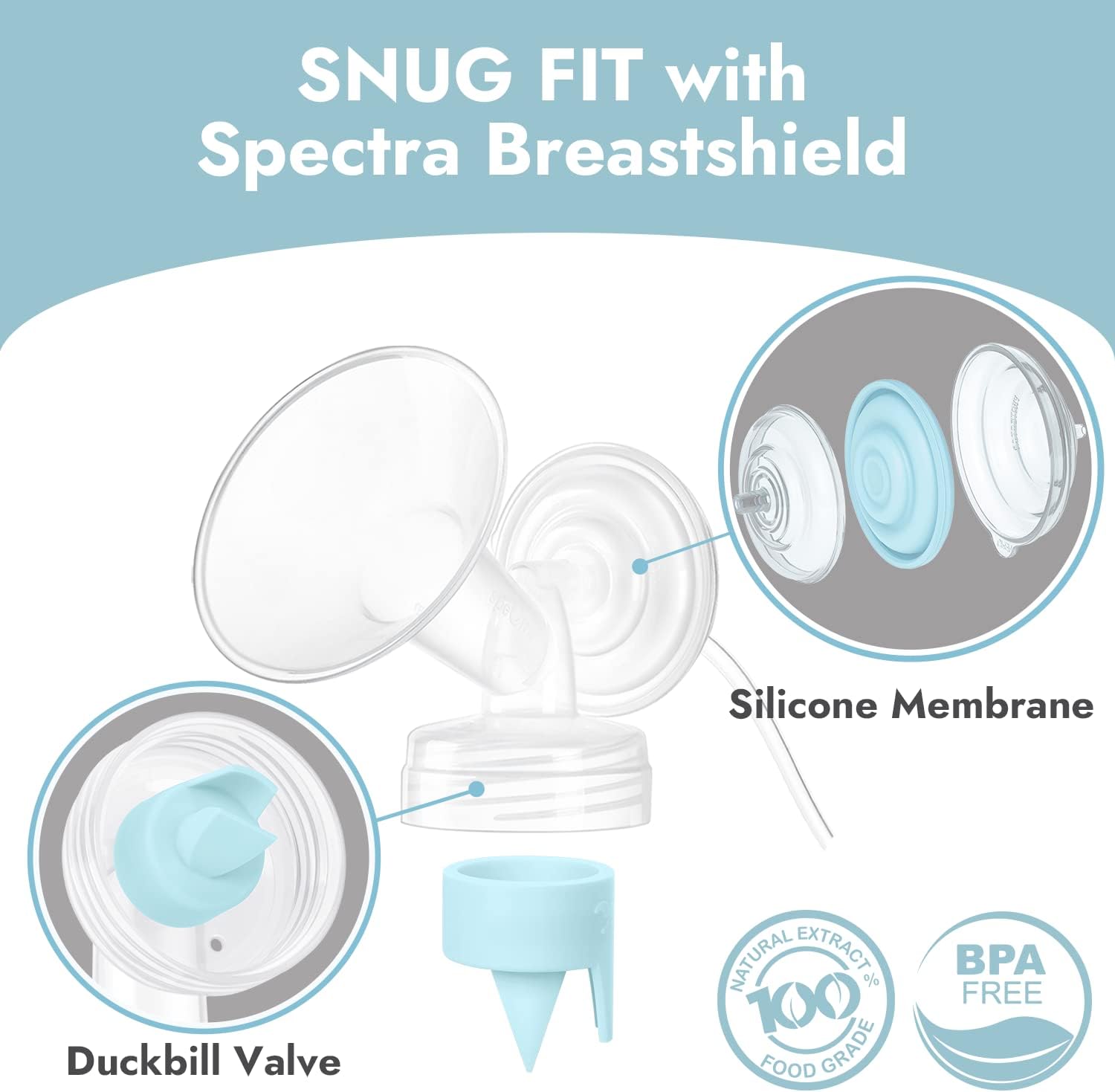 Detalle de Papablic Breast Pump Valves, Silicone