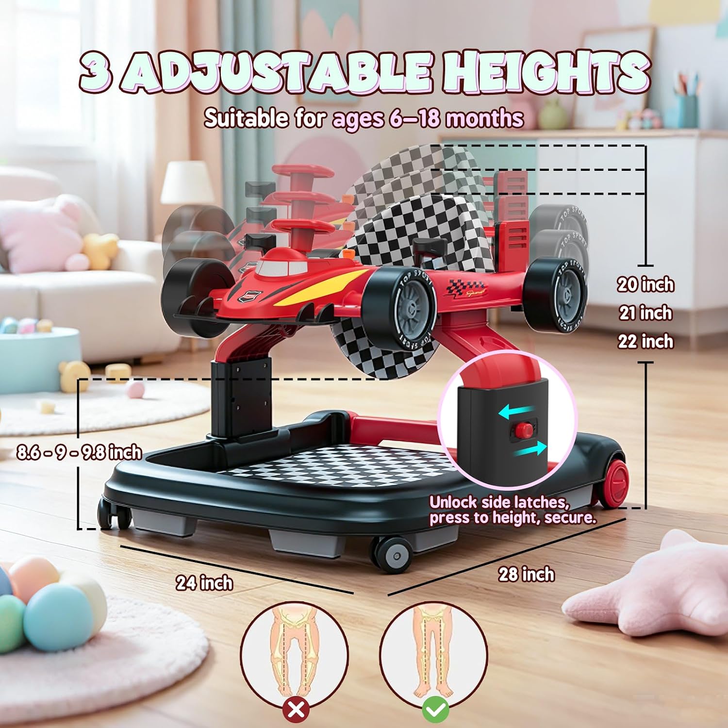 Detalle 2 de Baby Walker with Adjustable Height