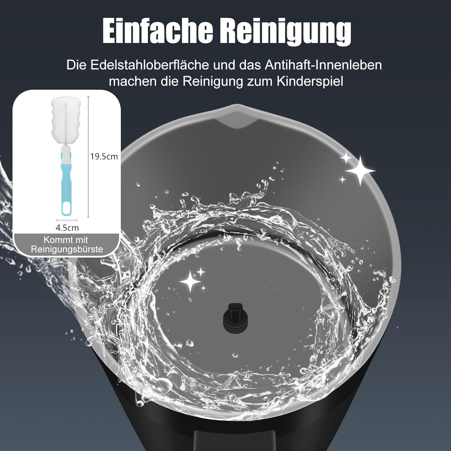 Thumbnail 5 de Ovetedot Milchaufschäumer 4-in-1 (400 ml) für heißen & kalten Milchschaum