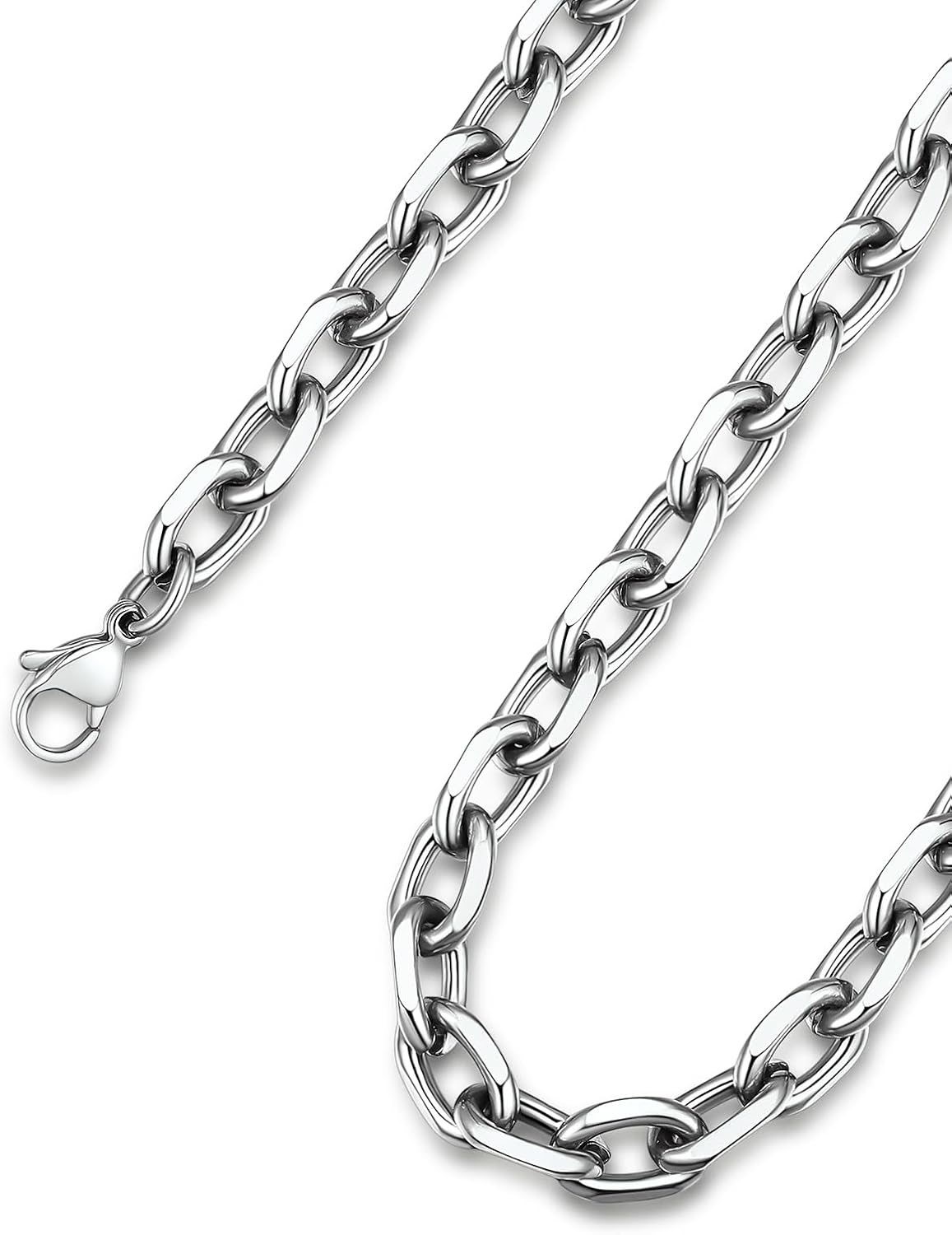 Detalle de ChainsHouse - Collier en Acier Inoxydable Massif 316L, Chaine Homme/Femme, Longueurs 46–76 cm