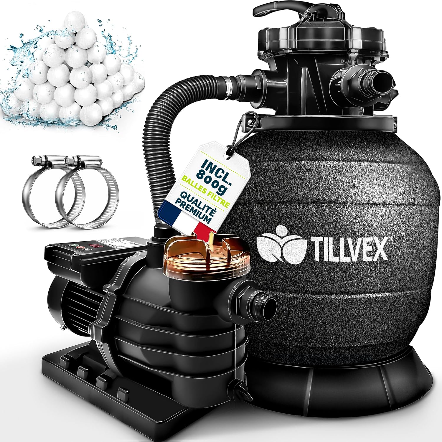 Detalle de tillvex Système de Filtre à Sable 10 m³/h 💧