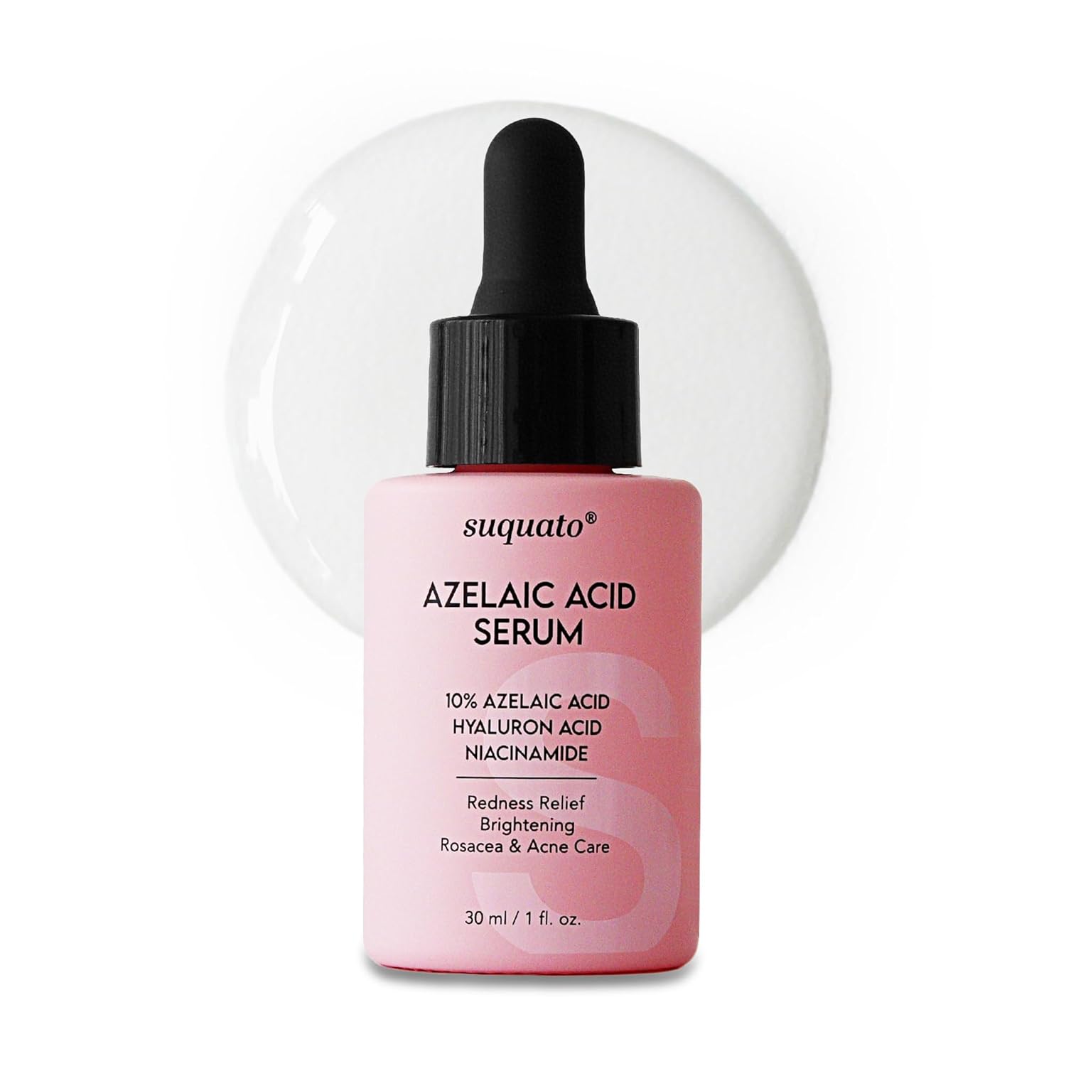 Detalle de Suquato Azelainsäure Serum 10% – Gesichtsserum mit Azelainsäure, Niacinamid und Hyaluronsäure (30 ml)