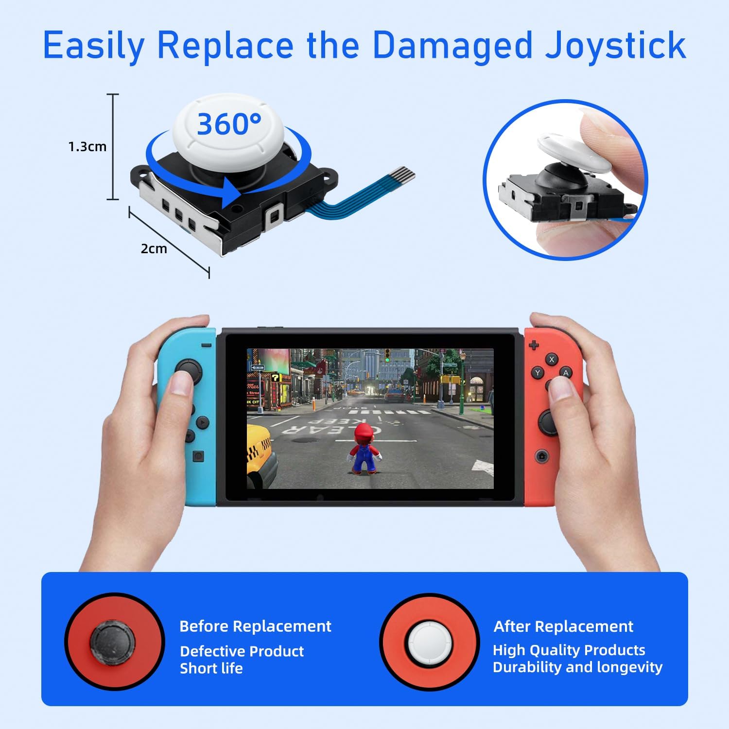Thumbnail 4 de Wigearss 3D Sostituzione Joystick Nintendo Switch