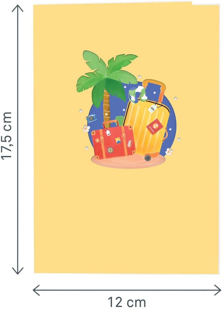 Thumbnail 3 de papercrush® Biglietto pop-up Buon Viaggio – biglietto 3D per auguri compleanno e regalo viaggio