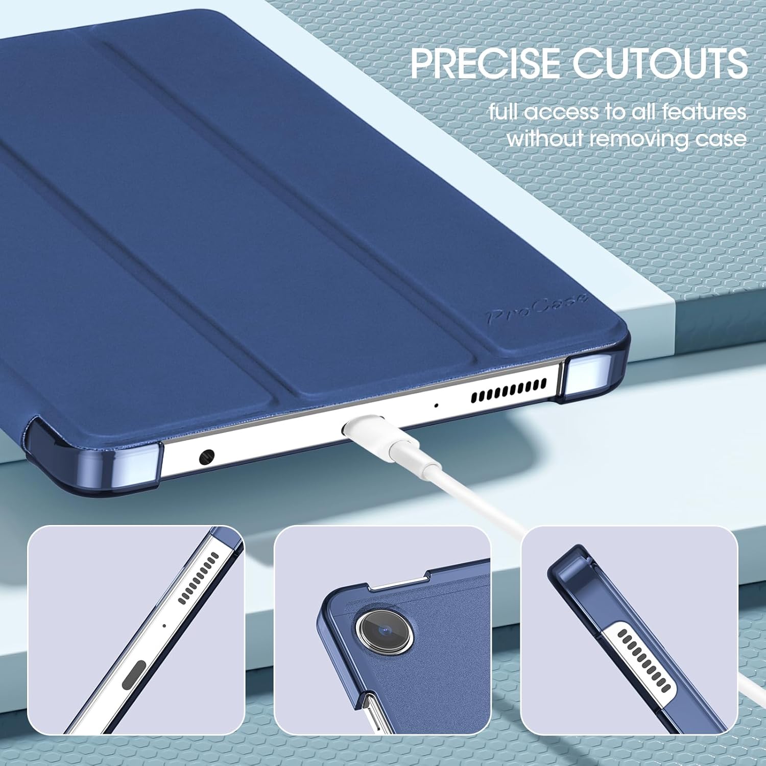 Thumbnail 3 de ProCase Slim Case for Galaxy Tab A11 (2025) and Tab A9 (2023) 8.7-inch – Navy