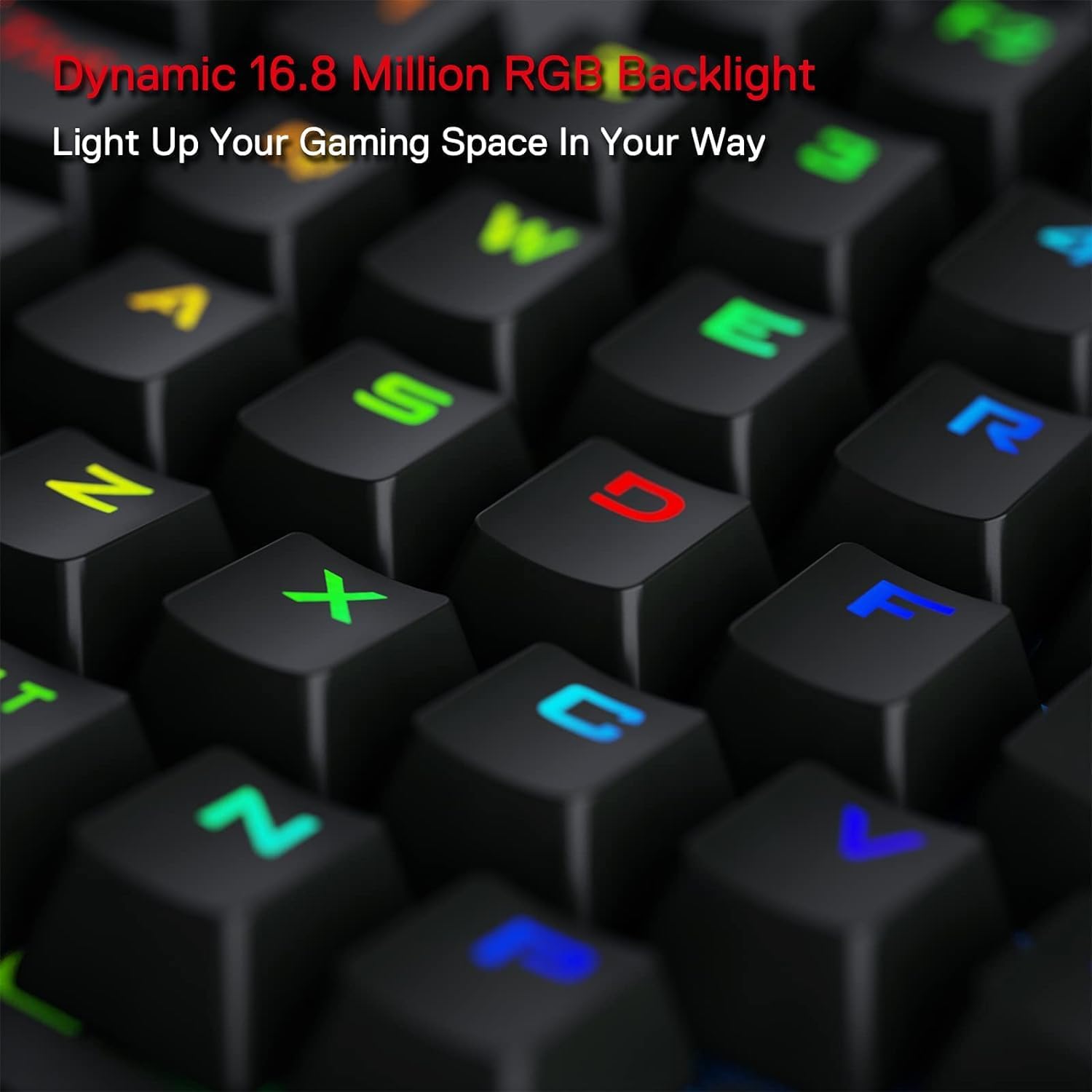 Detalle 2 de Redragon K585 DITI tastiera meccanica wireless 40% con 7 tasti macro, 2,4 GHz/RGB e poggiapolsi staccabile (US ANSI)