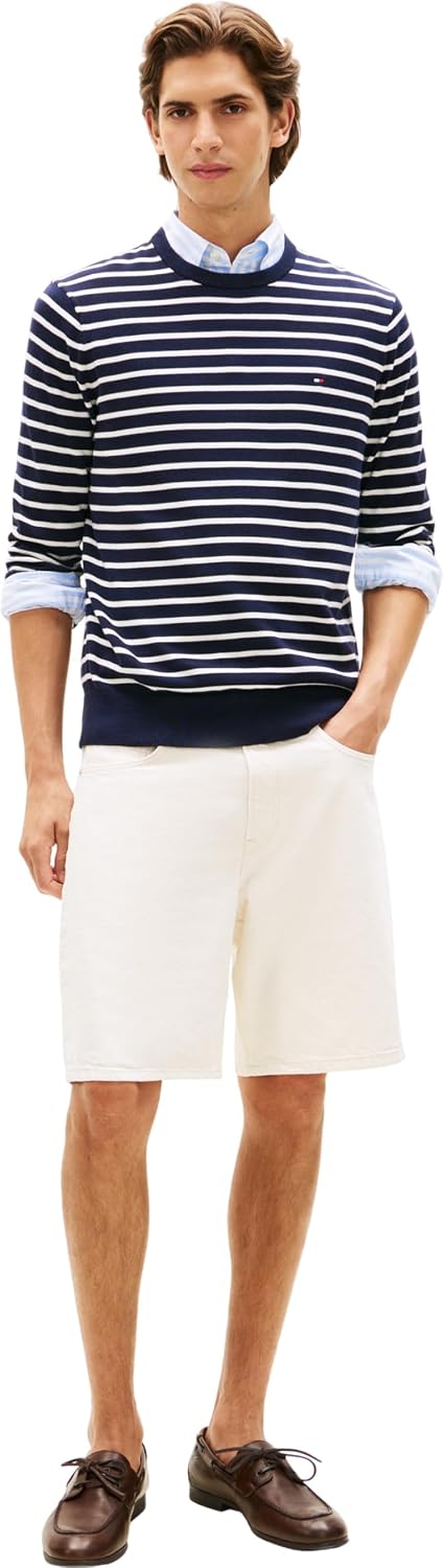 Detalle 2 de Tommy Hilfiger Essential SSNL Cotton Crew Neck – zeitloser Baumwoll-Pullover