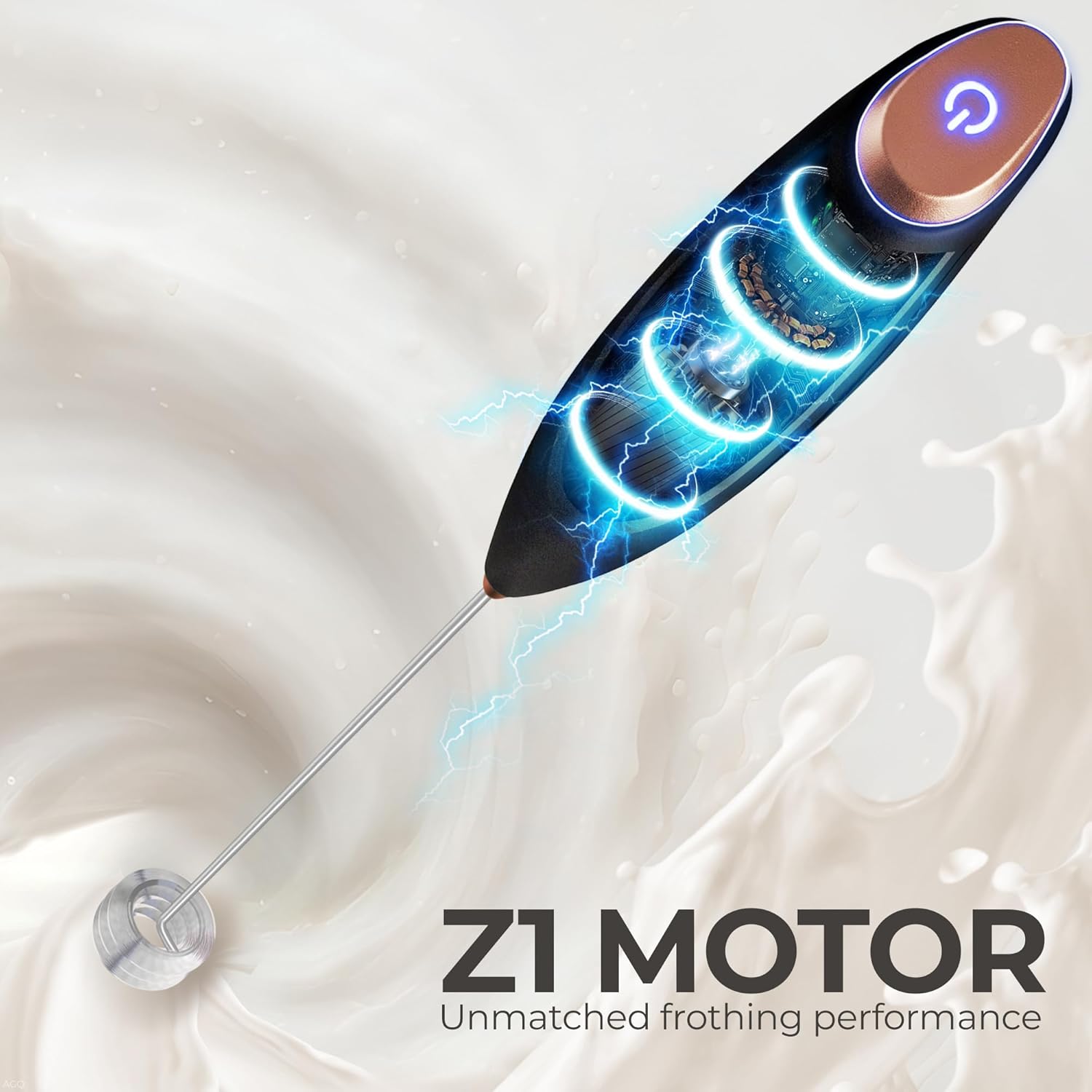 Thumbnail 6 de Zulay Kitchen Tornado Whisk Handheld Milk Frother (Duracell AA Batteries Included) with Stand