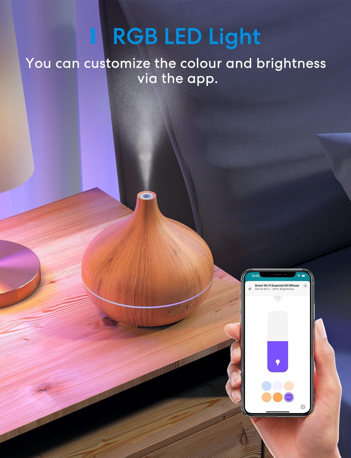 Thumbnail 6 de Meross Humidificador Pequeño 400ML 🌬️ Control por Voz y HomeKit