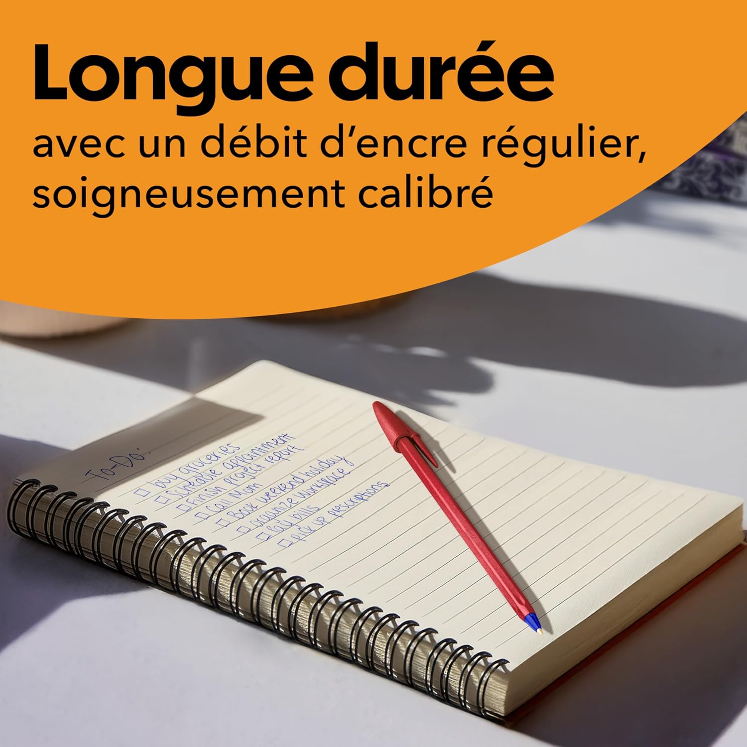 Thumbnail 2 de BIC Cristal Glacé Stylos-Bille Pointe Moyenne (1,00 mm) — Pack 7 avec Cartouches Rechargeables