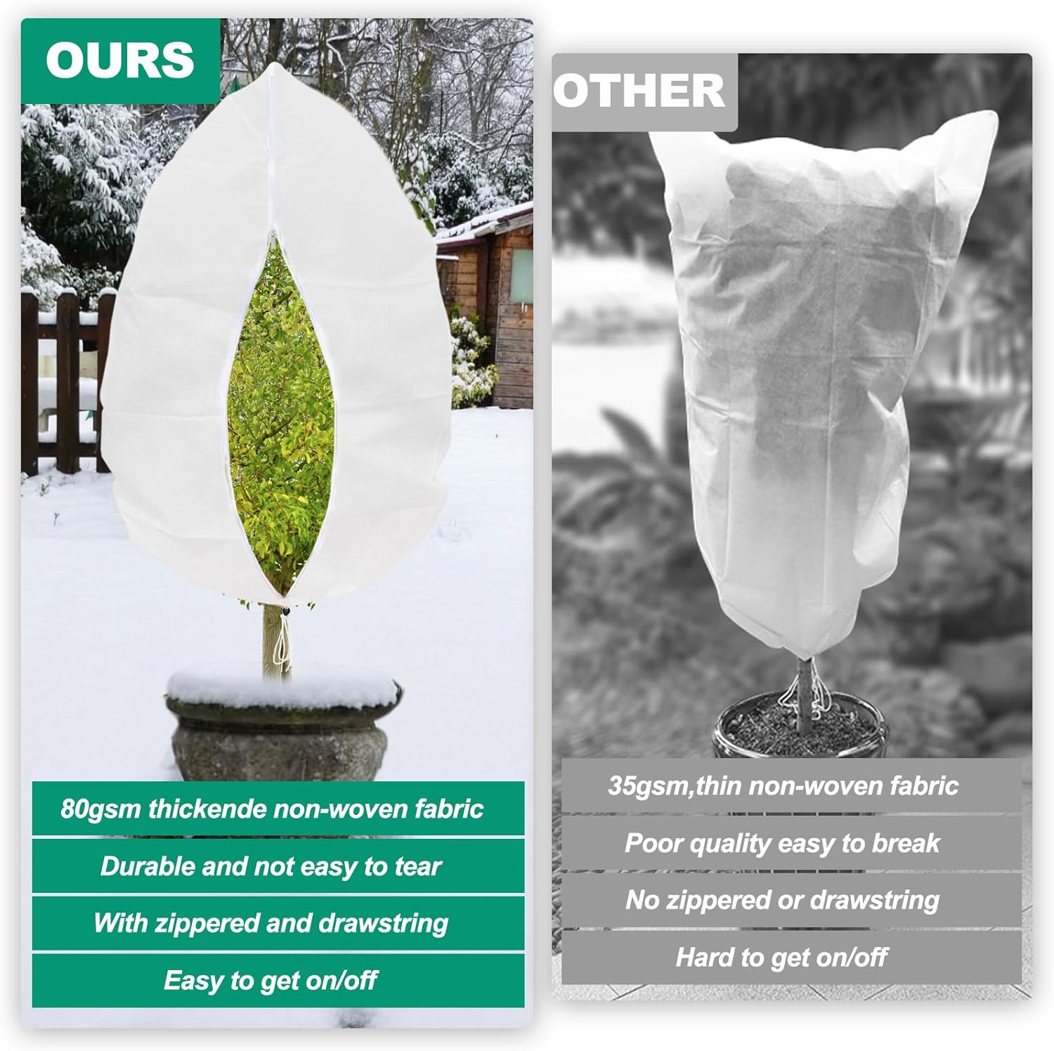 Thumbnail 4 de 2 PACK Plant Covers 120x180cm frost protection for plants