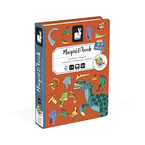 Detalle de Janod Magneti'Book Dinosaures – Jeu Magnétique éducatif 50 pièces