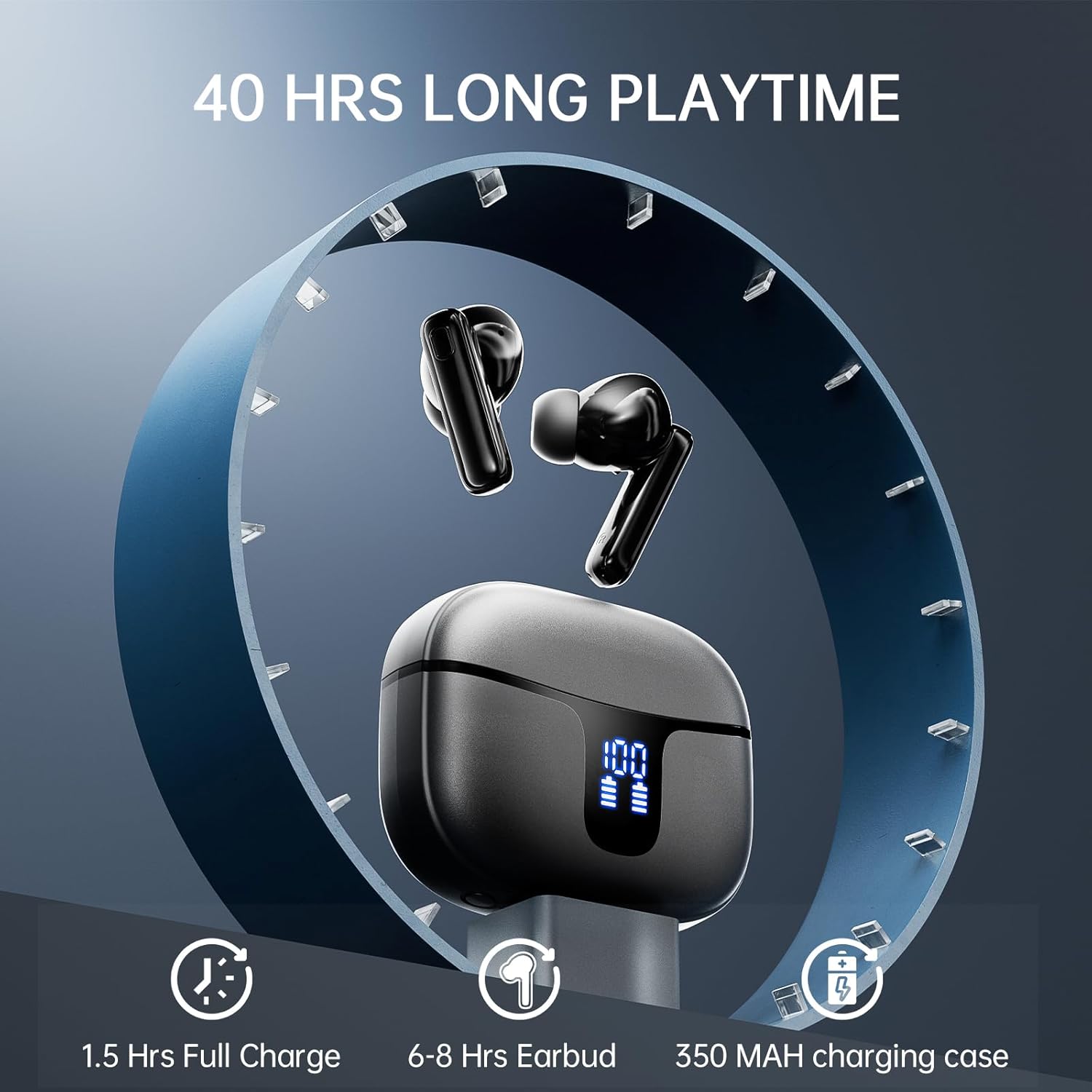 Thumbnail 6 de Motost Bluetooth 5.4 In-Ear-Kopfhörer mit ENC-Mikrofon, 4 ENC, 6D Deep Bass, IP7 & USB-C