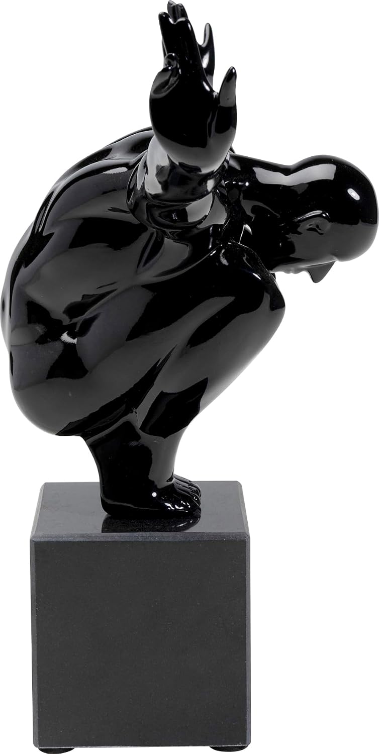 Detalle 2 de Kare Design Objet décoratif Athlète noir en marbre — Sculpture d’intérieur, 29x43x15 cm