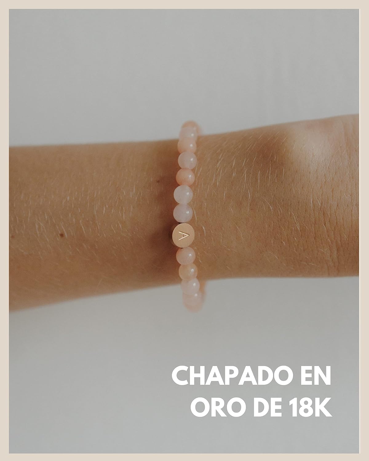 Thumbnail 4 de GD GOOD.designs pulsera letras cuarzo rosa 18K