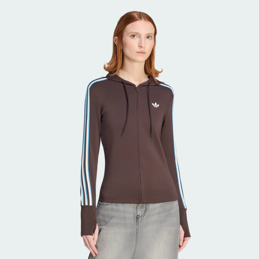 Detalle de Adidas Chaqueta Trefoil con capucha y cremallera
