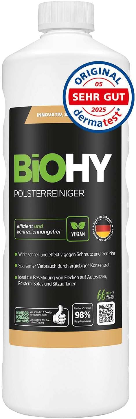 Detalle de BIOHY K12496 klädselrengöring, koncentrat för bilsäten och möbler, 1 l