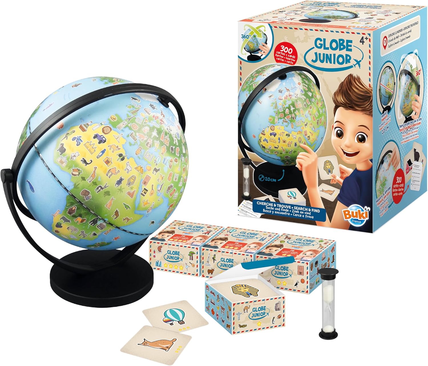 Thumbnail 1 de Globe Junior – globe éducatif 20 cm avec 300 cartes pour des découvertes ludiques