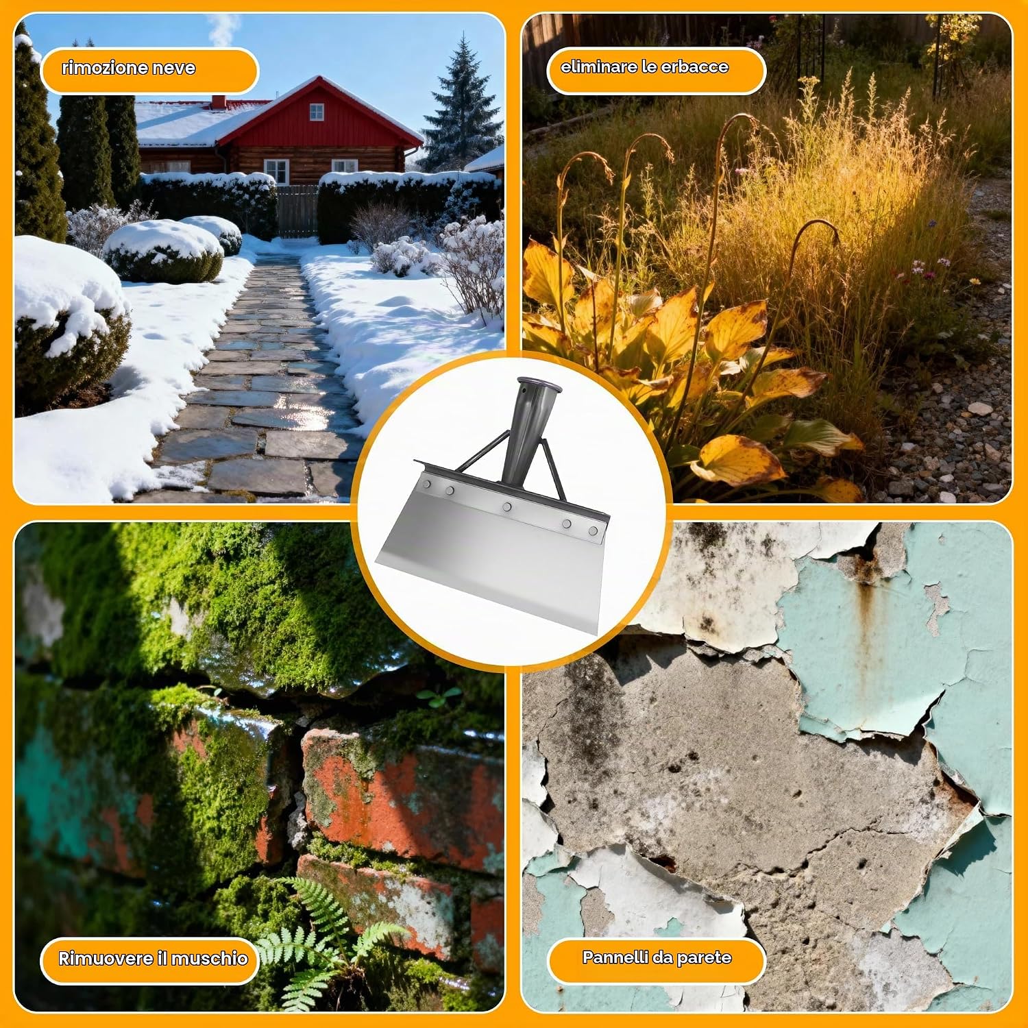 Thumbnail 6 de Pala Multifunzionale per la Pulizia 23 cm: versatile strumento per giardino, diserbo e neve
