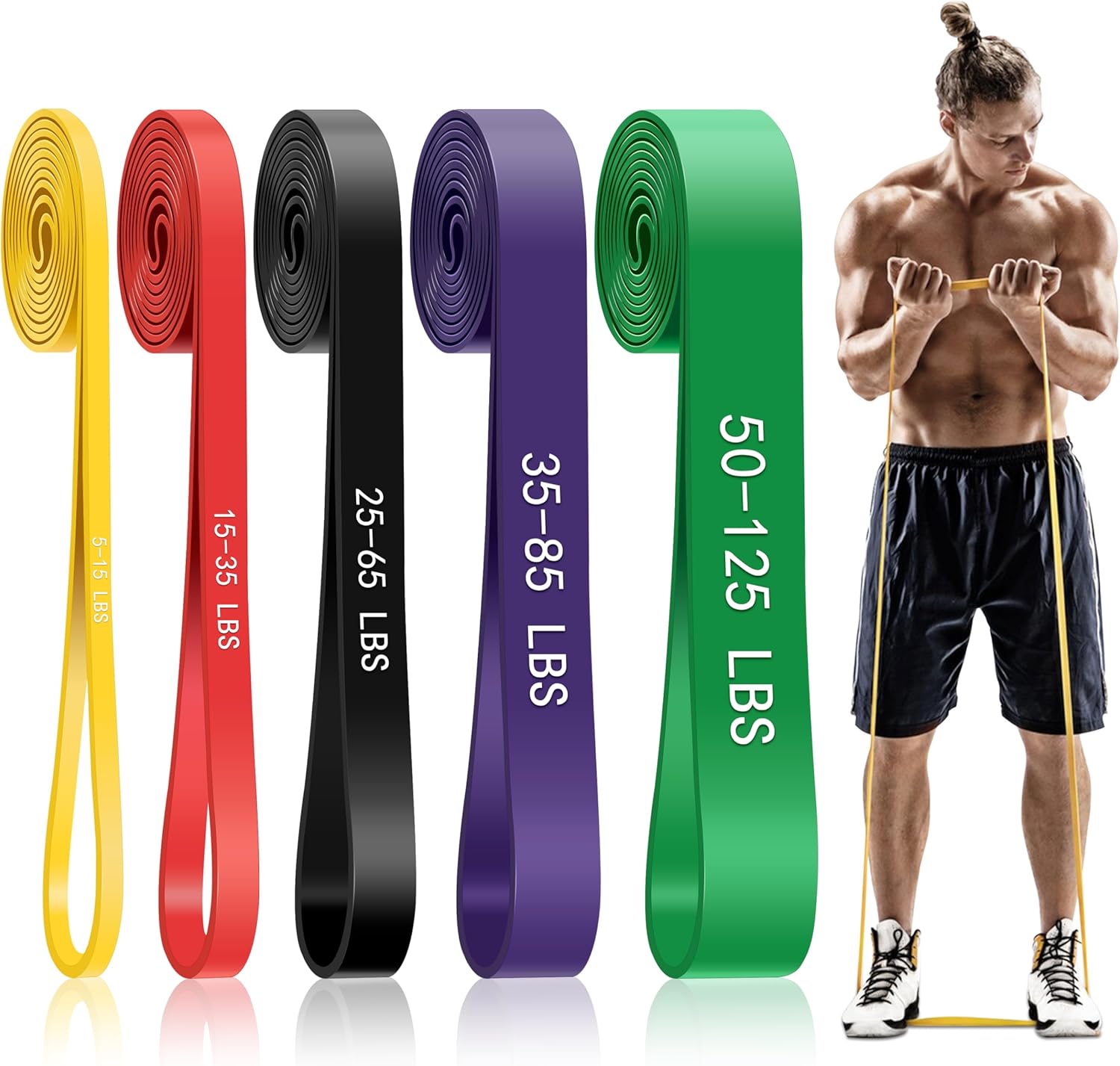 Detalle de Pull Up Assistance Bands – 5-Set Resistance Bands for Full-Body Training