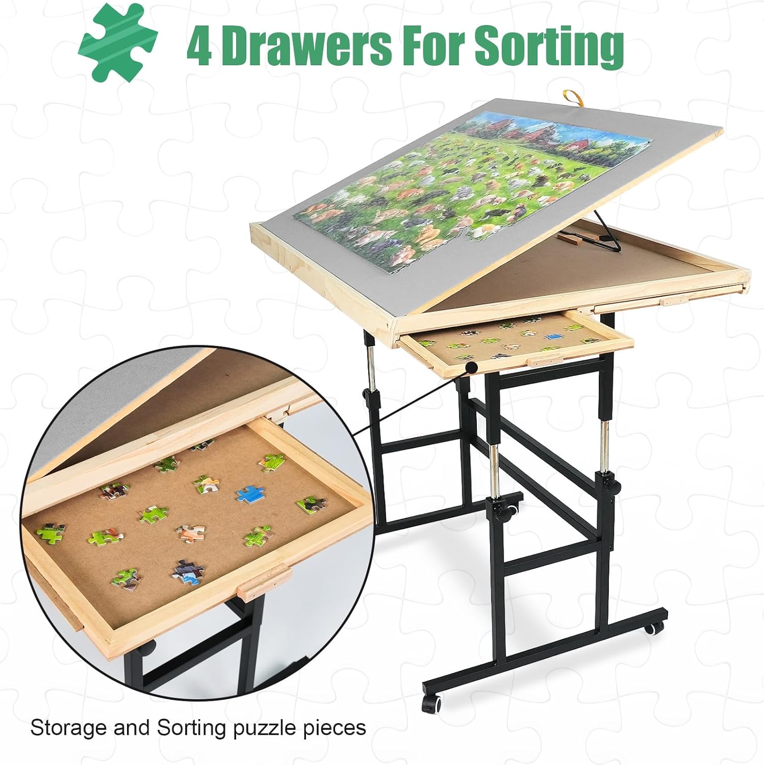 Detalle 2 de ALL4JIG 25x34 Jigsaw Puzzle Table 🧩
