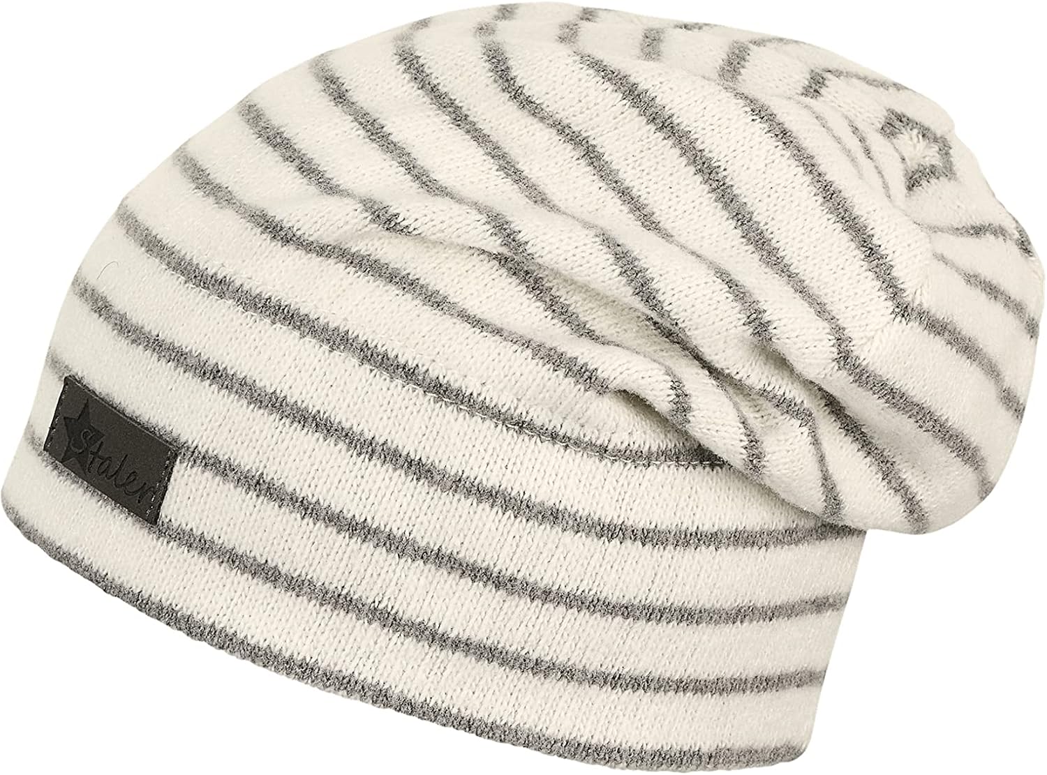 Detalle de Sterntaler Unisex Kinder Mütze Streifen – Slouch-Beanie aus Baumwollmischgewebe