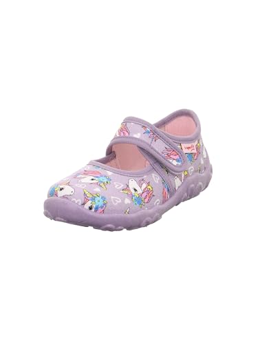 Detalle de Superfit Mädchen Bonny Hausschuhe, Lila 8530 – Bequeme Textil-Schuhe mit Klettverschluss für kleine Füße