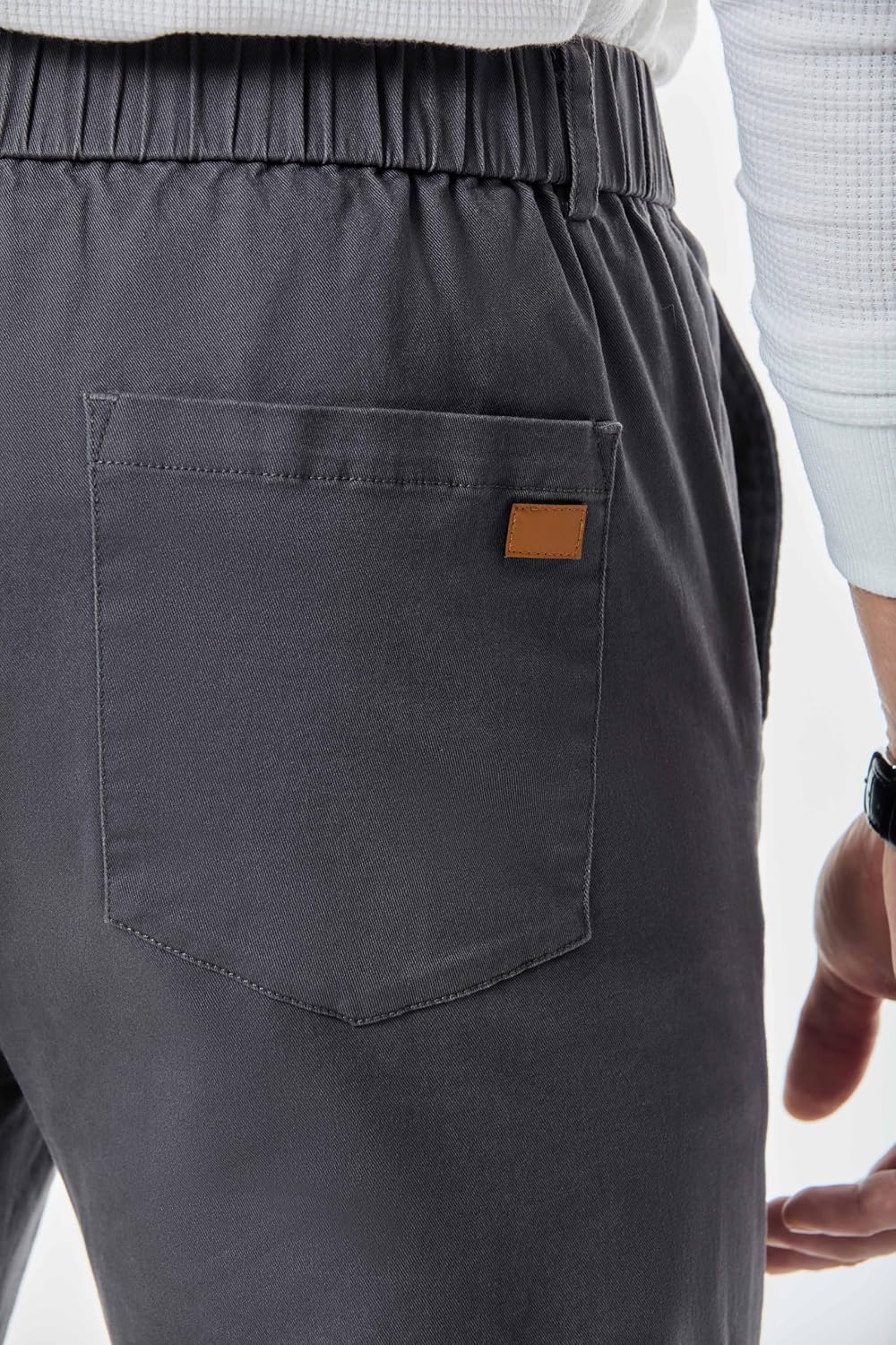 Detalle de JMIERR Herren Baumwolle Chino Stretch Cargohose mit elastischem Bund und Taschen