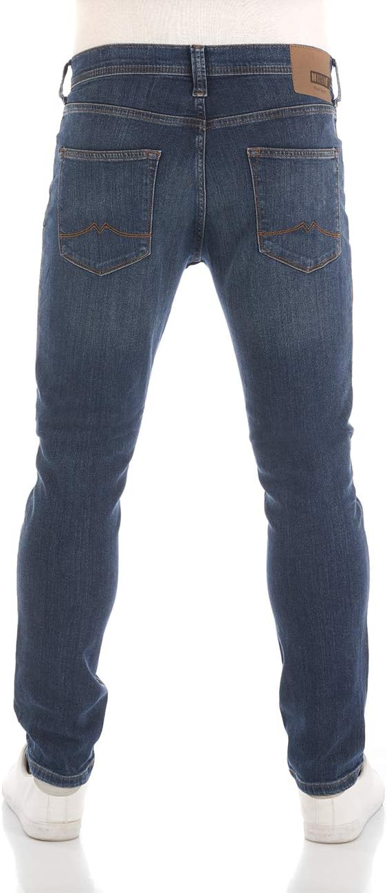 Detalle 2 de MUSTANG Herren Stretch Slim Fit Jeans „Vegas“ – Denim in Schwarz/Grau/Blau, Größen 30–44