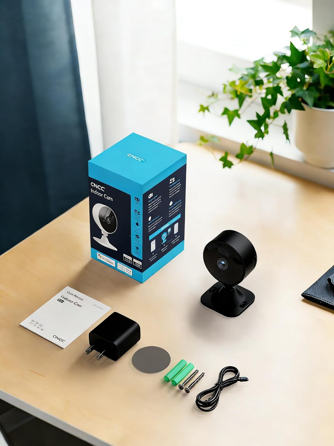 Thumbnail 6 de GNCC GC3 2-Pack Indoor 1080P Security Camera System with 2.4GHz WiFi, Infrared Night Vision and Alexa Compatibility
