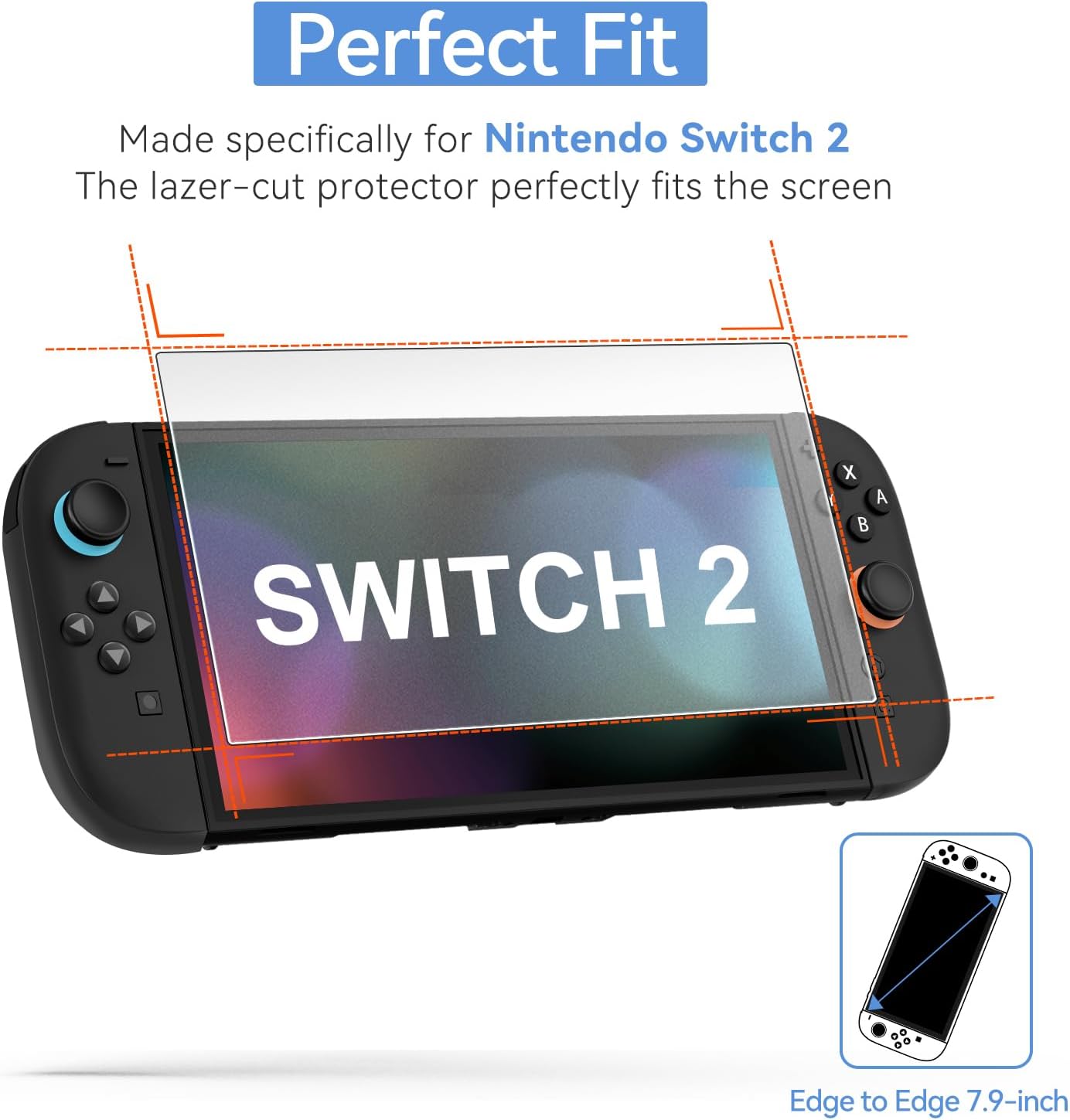 Thumbnail 5 de iVoler Opaco Pellicola Vetro Temprenato Compatibile con Nintendo Switch 2 Model 2025 – 2 pezzi con kit installazione